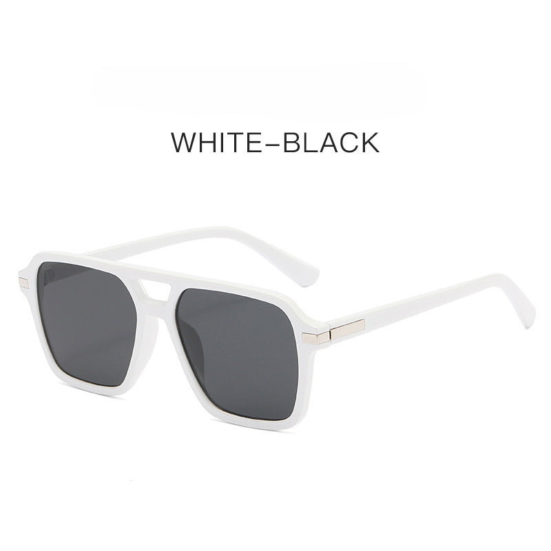 Wholesale Retro Double Beam Square Frame PC Sunglasses