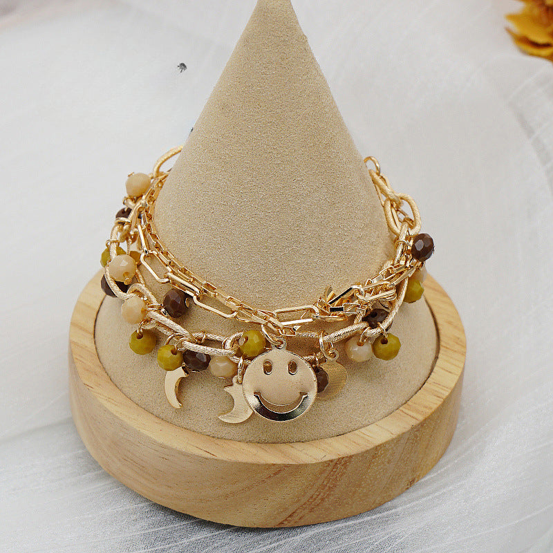 Wholesale Bohemian Flowers and Leaves Resin Bracelet