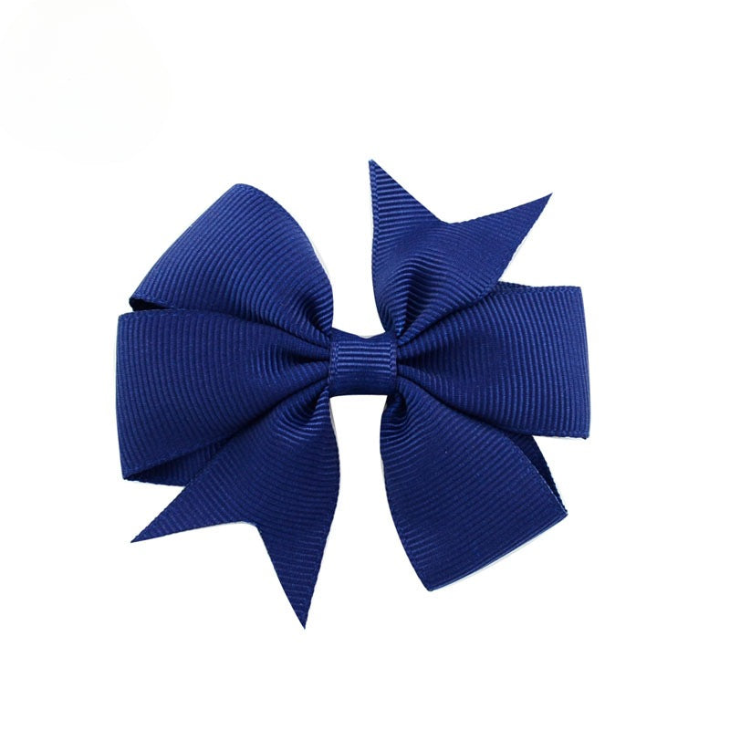 Wholesale 10pcs DIY Handmade Baby Dovetail V Ribbed Ribbon Bow Hairpin