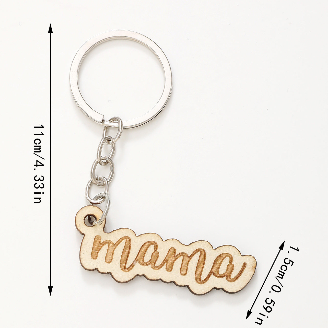 Wholesale MAMA Puzzle Wooden Keychain