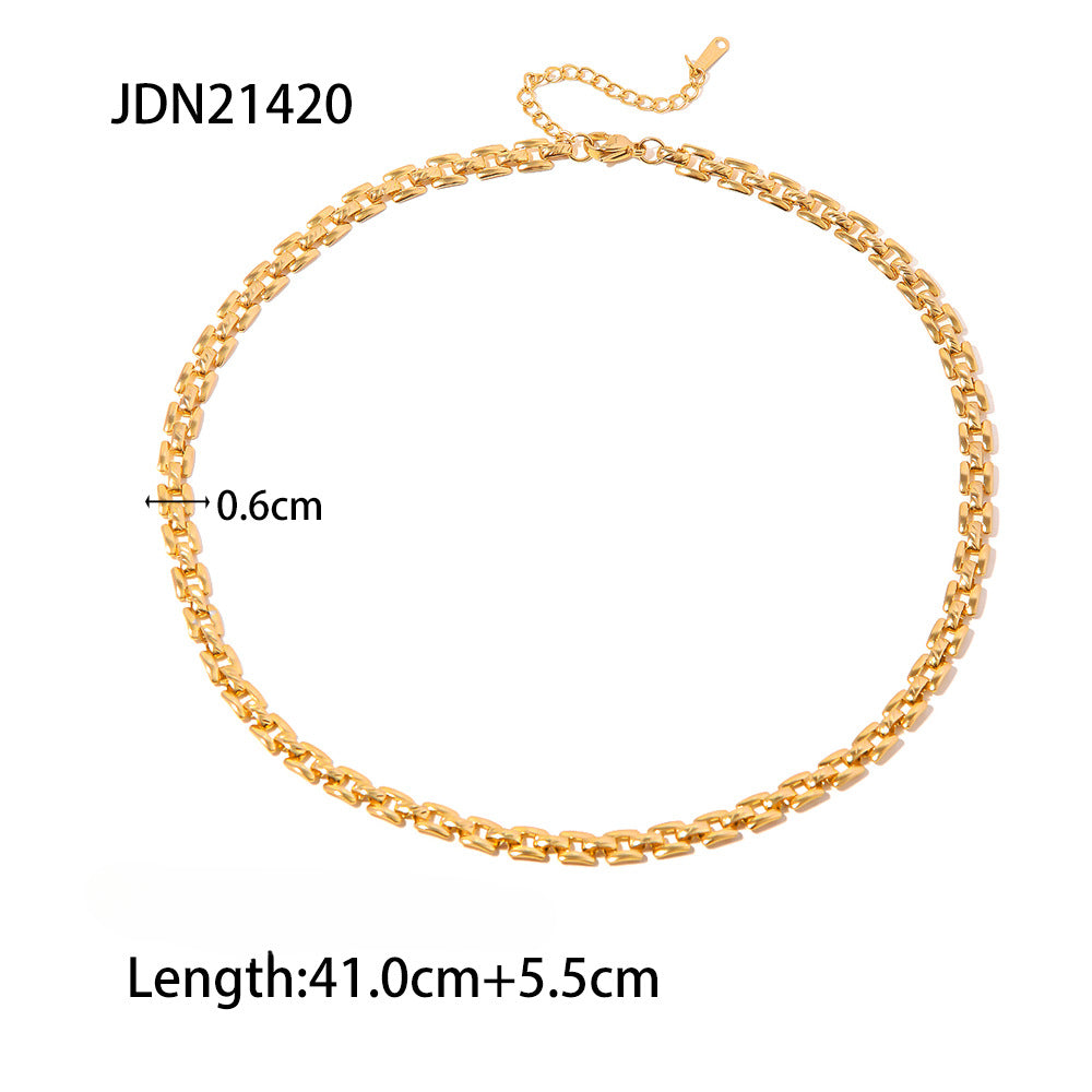 Pulsera colgante de acero inoxidable con acero inoxidable chapado en oro al por mayor