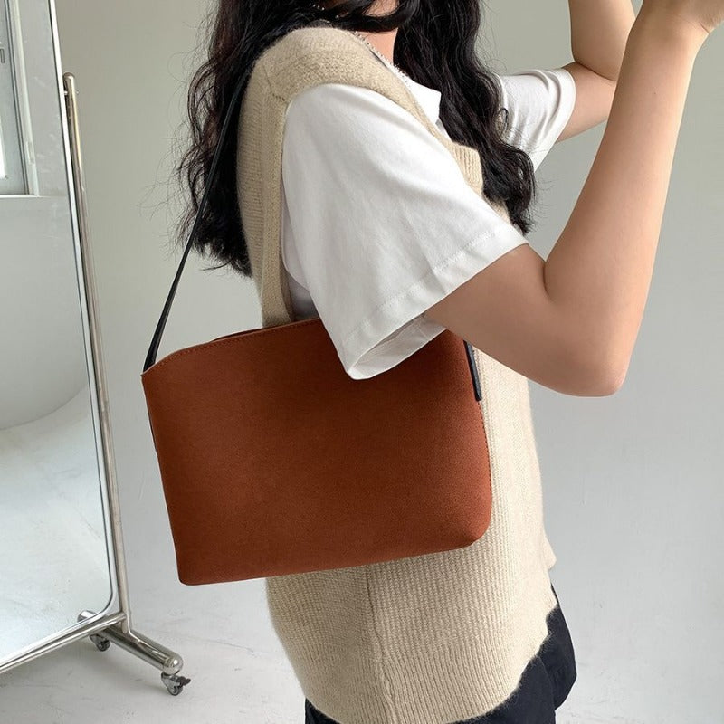 Wholesale Suede Vintage Underarm Bag Shoulder Bag