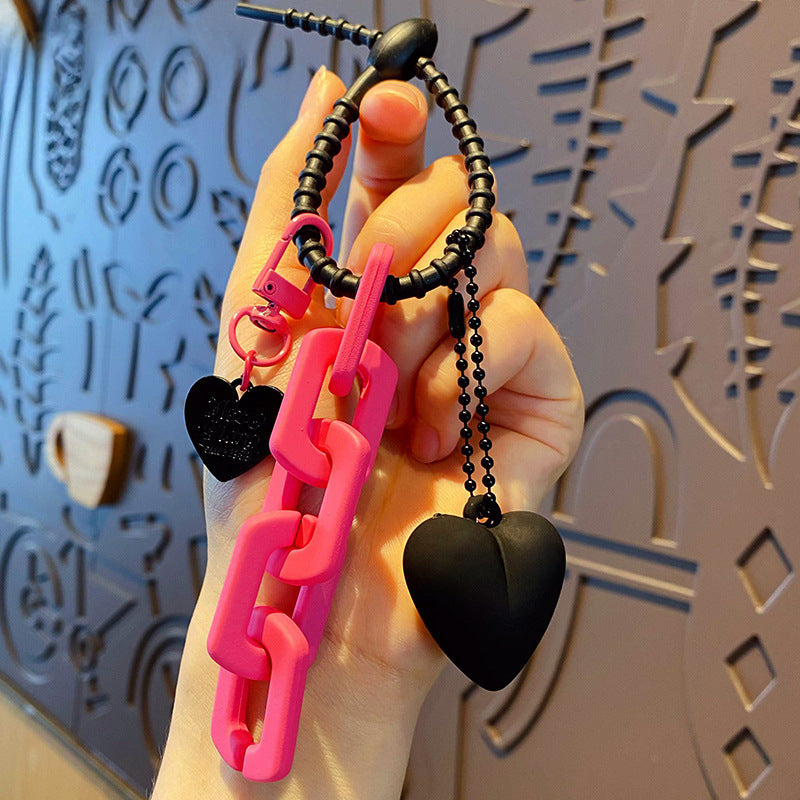 Wholesale Rose Red Chain Puppy Keychain