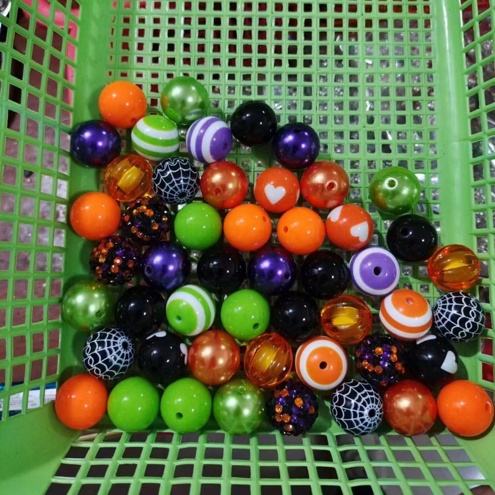 Wholesale 50pcs 20mm Acrylic Yellow Series Assorted Mixed Color Beads