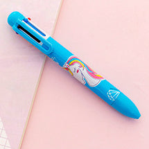 Wholesale Plastic Cartoon Unicorn Flamingo 6 Color Ballpoint Pen