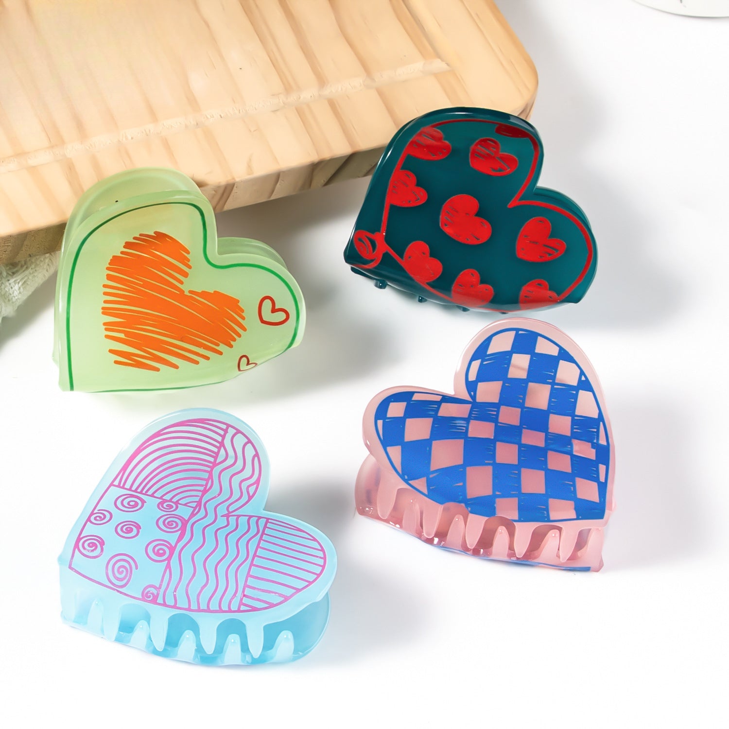 Wholesale Valentine's Day 6cm Love Hair Clips