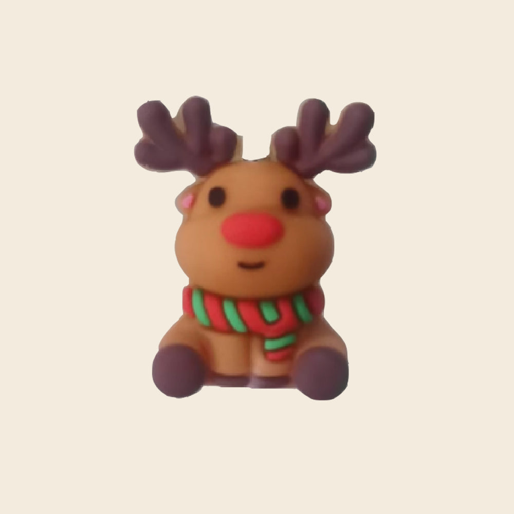 Wholesale 10pcs Cartoon 3D Christmas & Halloween Pumpkin Elk Silicone Beads