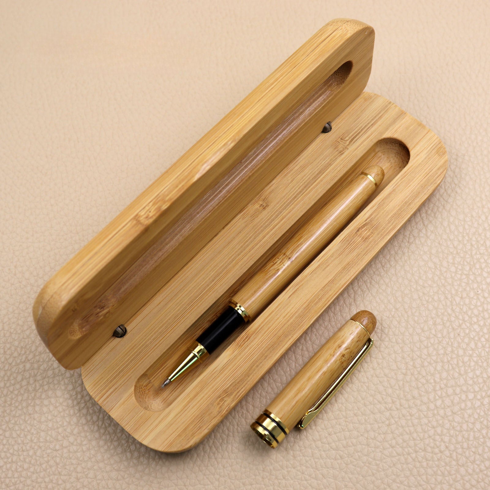 Wholesale Bamboo Pen Fountain Pen Gel Signature Pen Ballpoint Pen Retro Business Gift Bamboo Pen Set Engraving