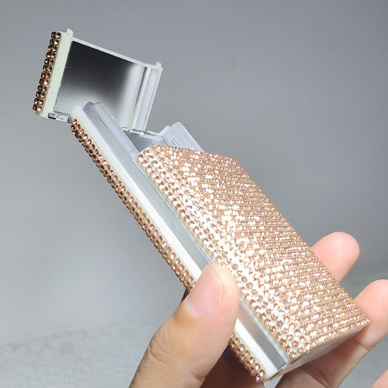 Wholesale Diamond Studded Women's Concealed Button Push-pull Personalized Sparkling Diamond Cigarette Box