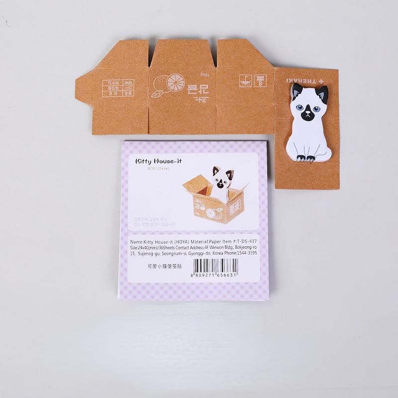 Wholesale Paper Carton Cute Carton Cat Note Book Note Sticker