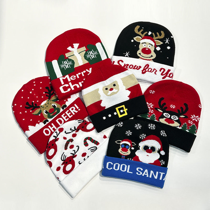 Wholesale Elk Knitted Hat Santa Claus Knitted Hat Christmas Knitted Hat