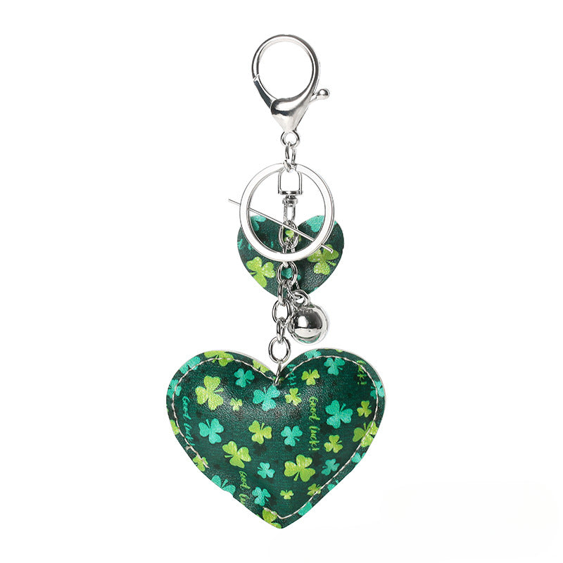 Wholesale St. Patrick's Day Leather Love Keychain