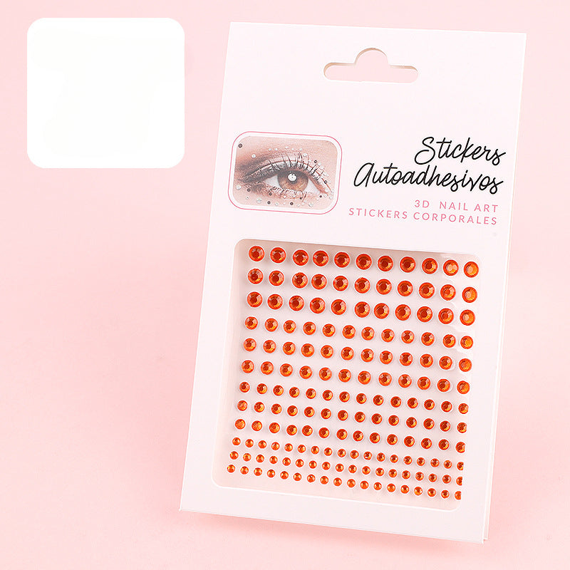 Wholesale Colored Diamond Crystal Acrylic Diamond Beauty and Eye Makeup Stickers