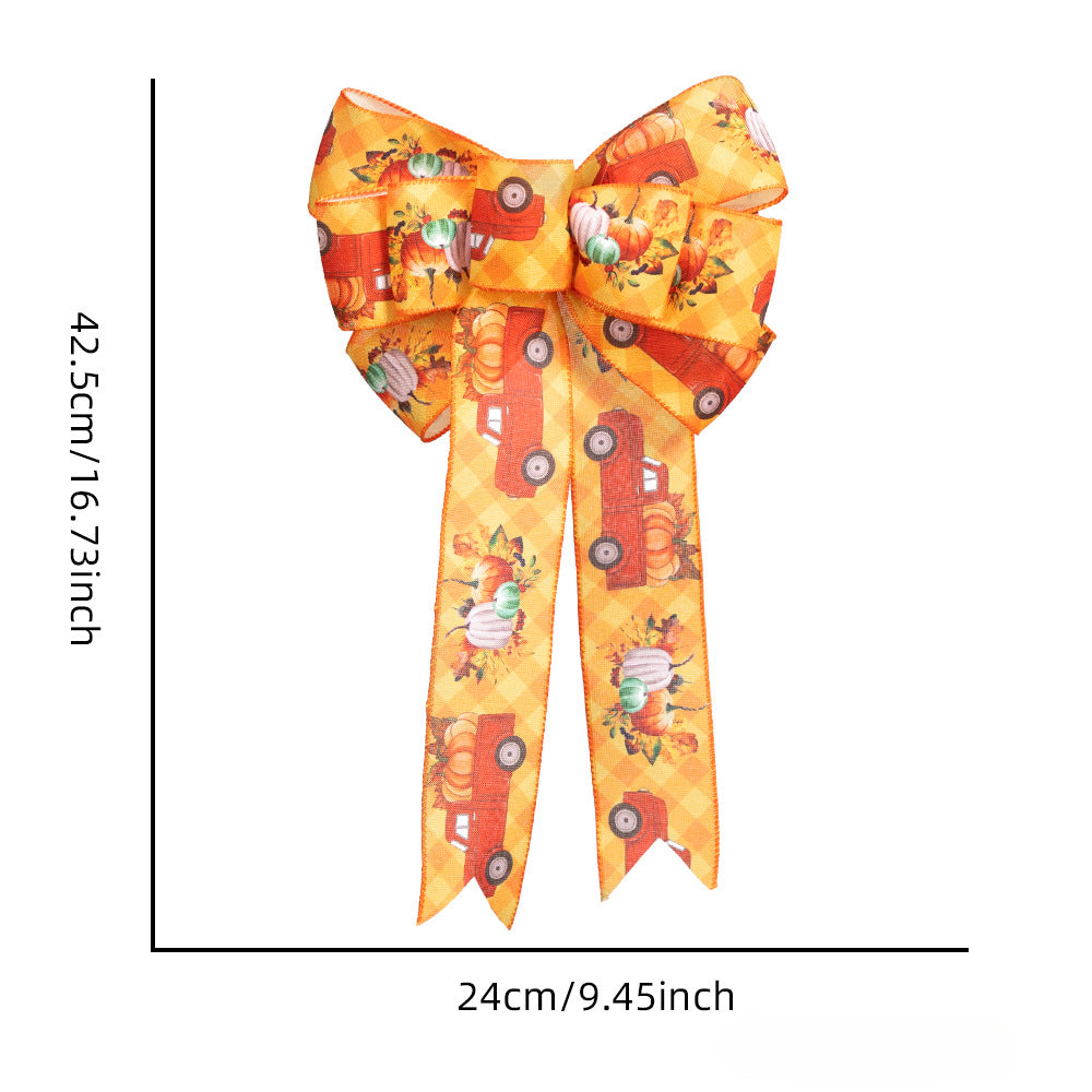 Wholesale Thanksgiving Maple Leaf Bow Fabric Hair Accessories