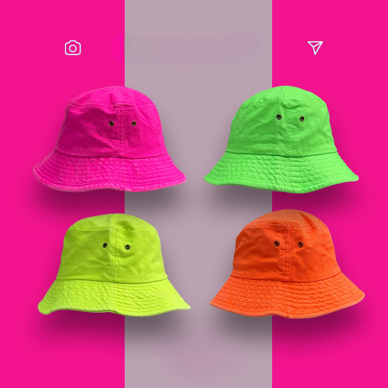 Wholesale Cotton Neon Color Bucket Hat