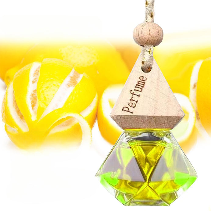 Wholesale Car Triangular Wooden Cover Perfume Rearview Mirror Aromatherapy Essential Oil Hanger