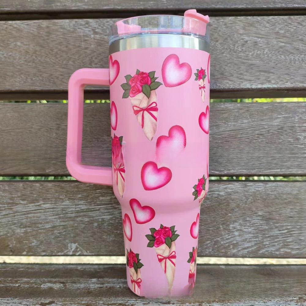 Wholesale Tumbler Double-layer Stainless Steel Valentine's Day Insulated Cup Ice Bullies Cup