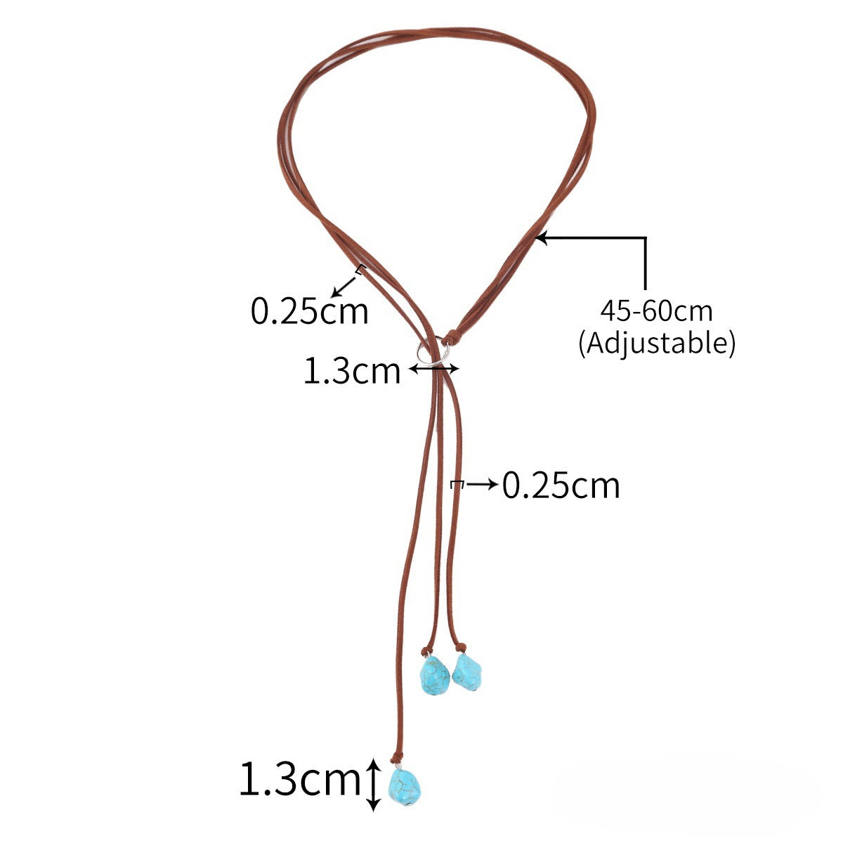 Wholesale Turquoise Pendant Vintage Leather Necklace