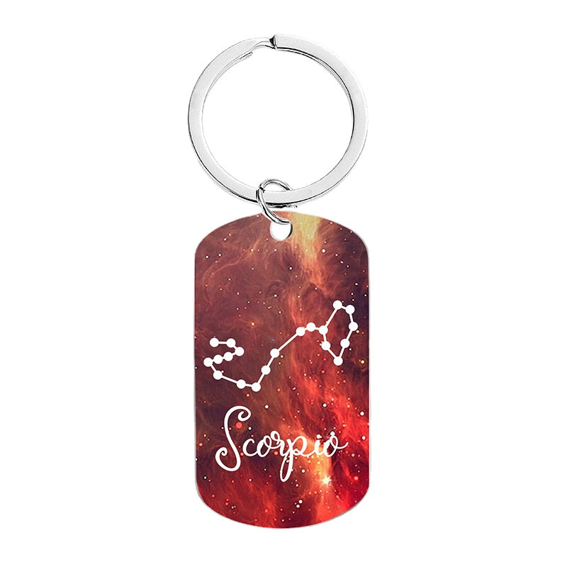 Wholesale of Twelve Constellations Metal Keychains