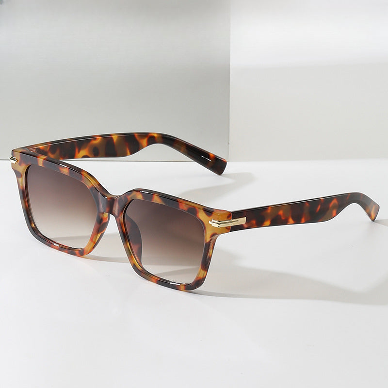 Wholesale Fashion Square Frame Leopard Print Sunglasses