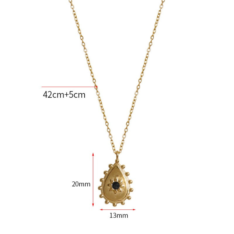 Wholesale Antique Design Water Drop 18K Necklace