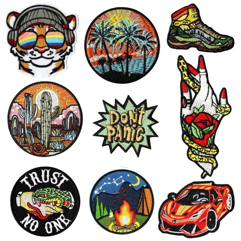 Wholesale Personalized Badge Campus Style Sleeve Badge Chest Badge Clothing Accessories Embroidery Ironable Digital Badge Patch FS