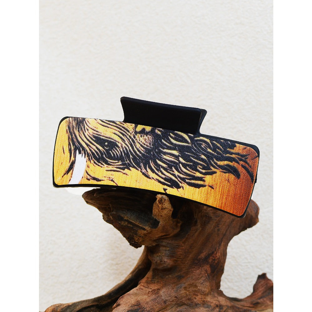 Wholesale of Western Wind Cow Plastic Hair Clips and Shark Clips