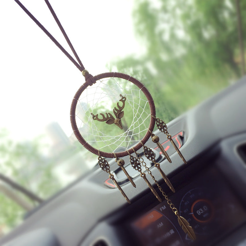 Wholesale Handmade Dreamcatcher Feather Car Accessories