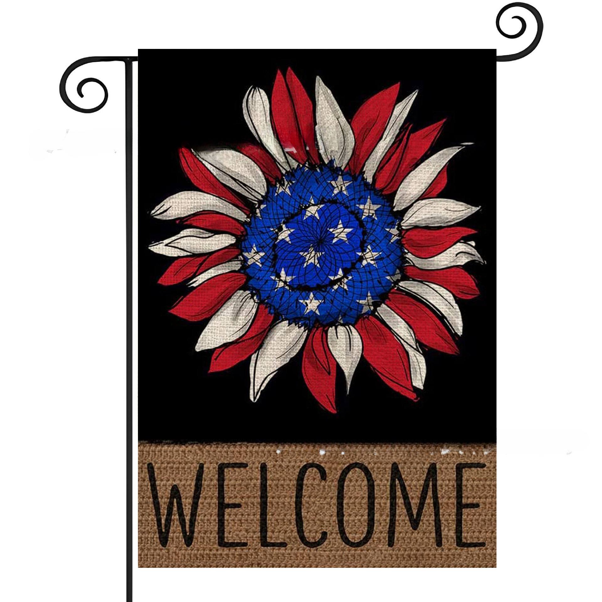 Wholesale Linen Fourth of July Garden Flags