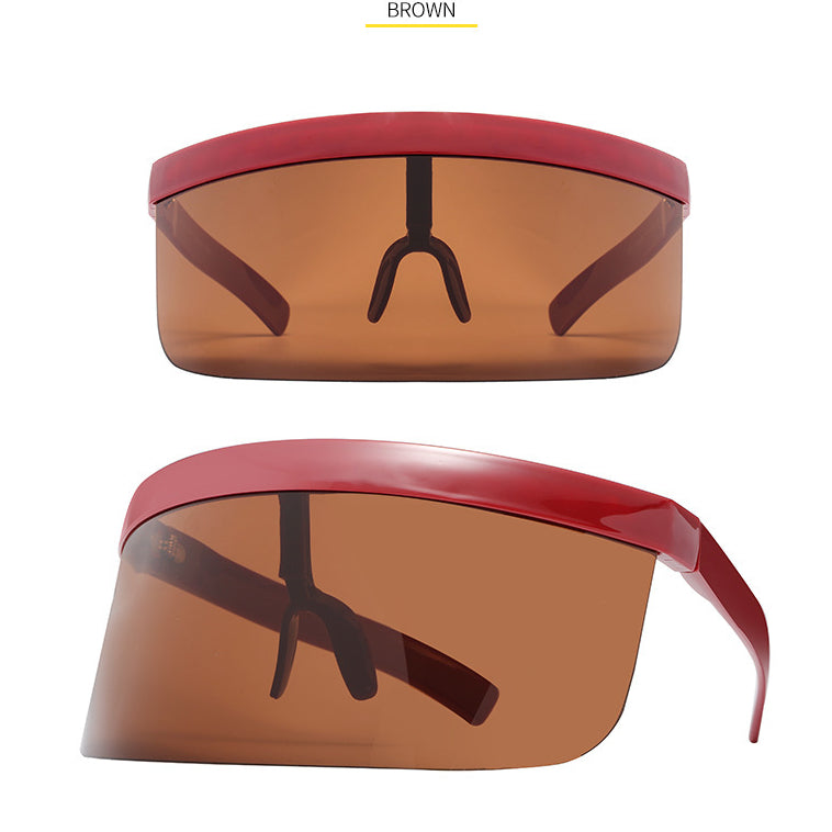 Wholesale One Piece Cover Face PC Sunglasses