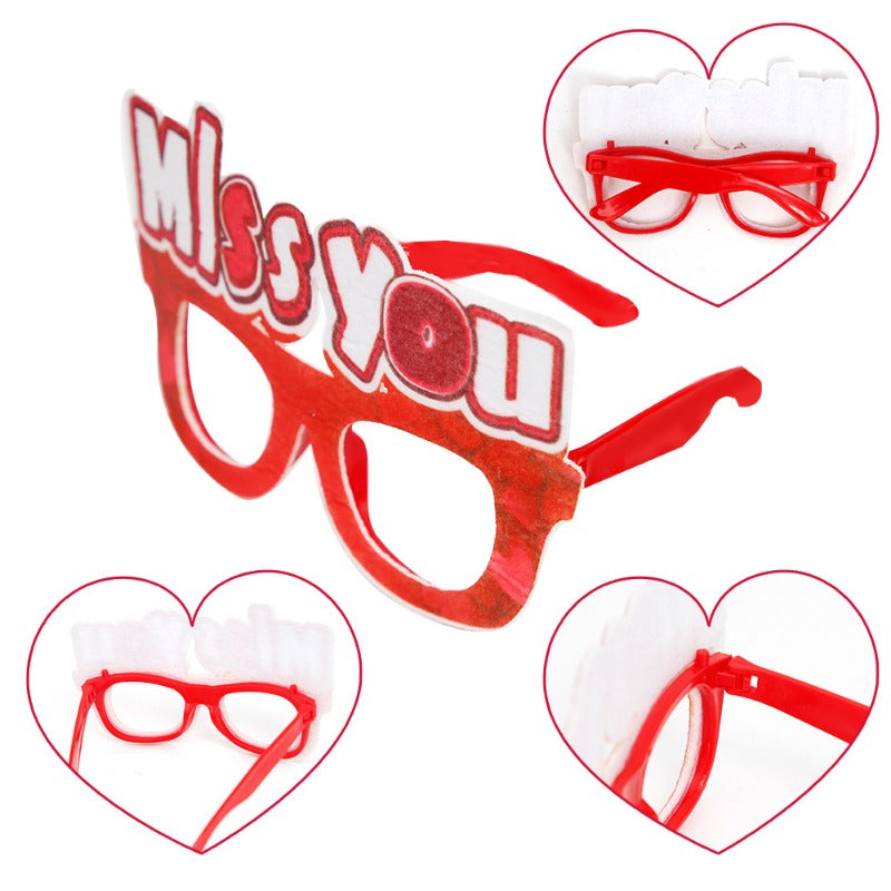 Wholesale Valentine's Day Glasses Party Decorations LOVE Love Glasses Frame Holiday Party Dress Up Photo Props