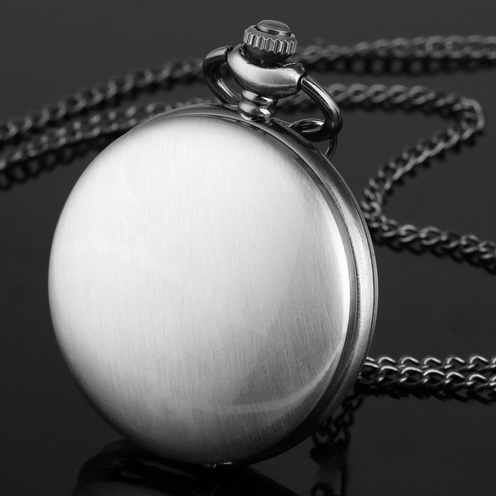 Wholesale Classic Black Reversible Vintage Quartz Pocket Watch