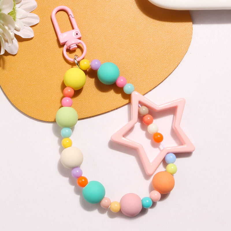 Wholesale Acrylic Hollow Five-pointed Star Keychain