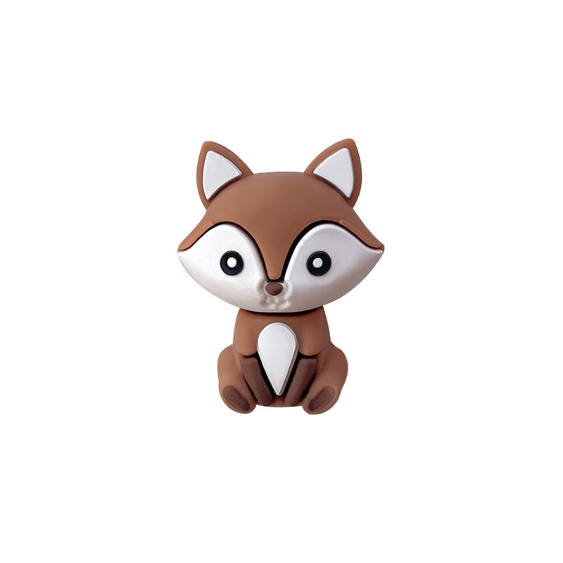 Wholesale 20pcs 3D cute little fox colorful beads