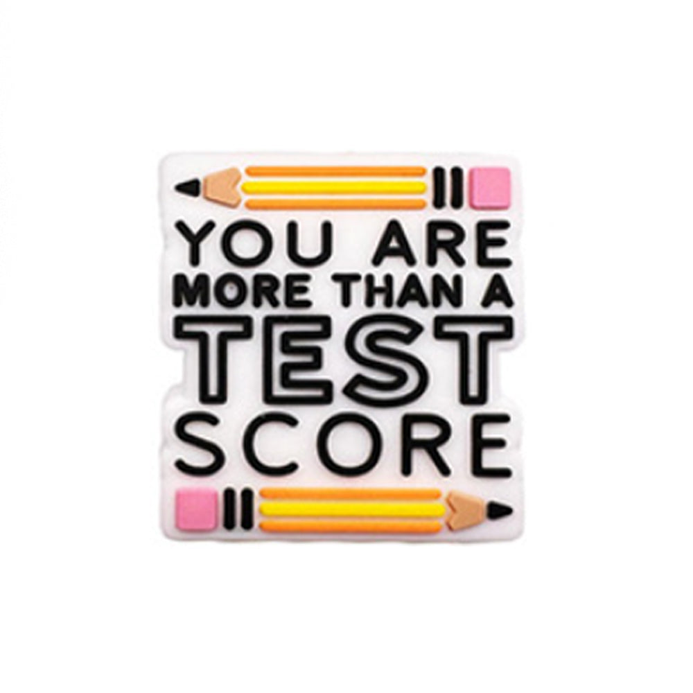 Wholesale 10pcs Cartoon Reading Ghost Letter Pattern Silicone Beads