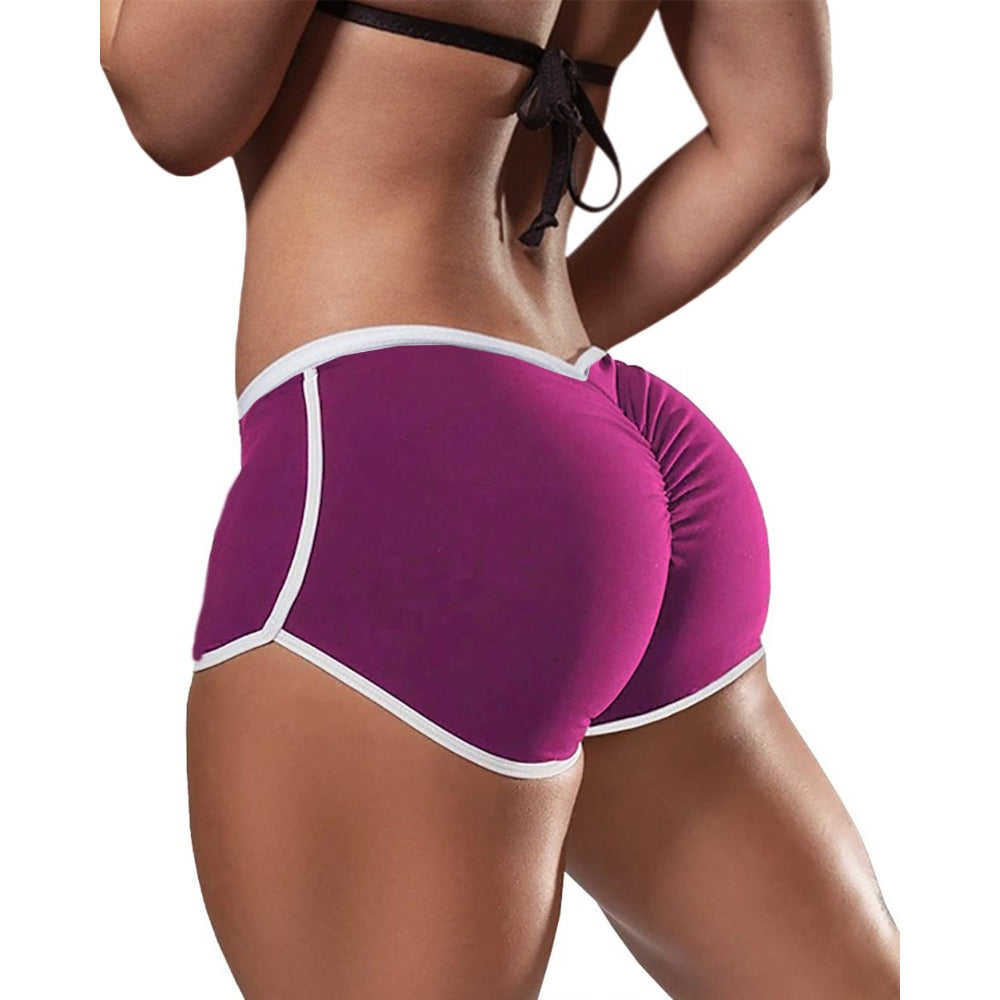 Wholesale Large Size Sexy Solid Color Low Waist Sports Hip Pants