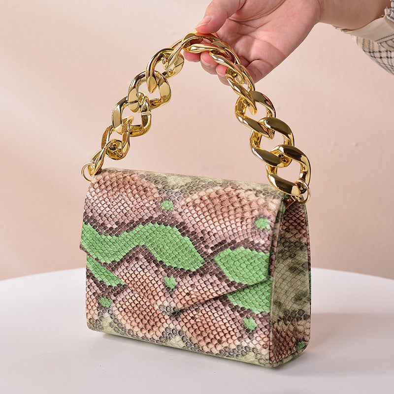 Wholesale PU Snake Pattern Bags, Dinner Bags, Party Diagonal Cross Bags