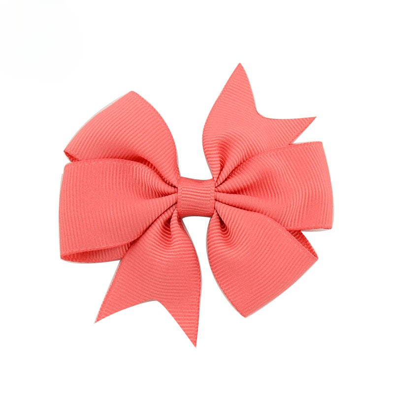 Wholesale 10pcs Handmade Baby Dovetail V Ribbed Ribbon Bow Hairpin