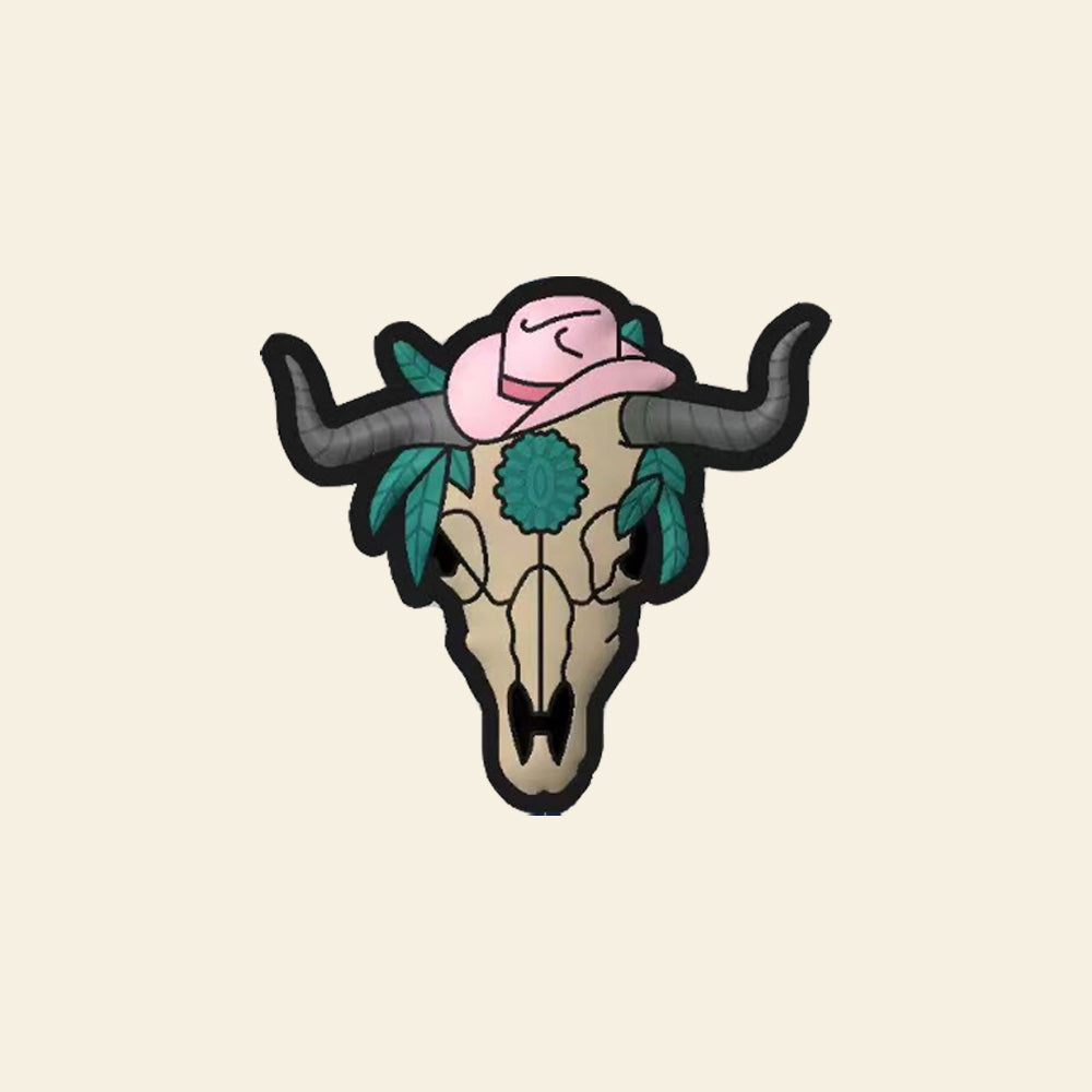 Wholesale 10 PCS Cartoon Western Style Bull Head Silicone Beads