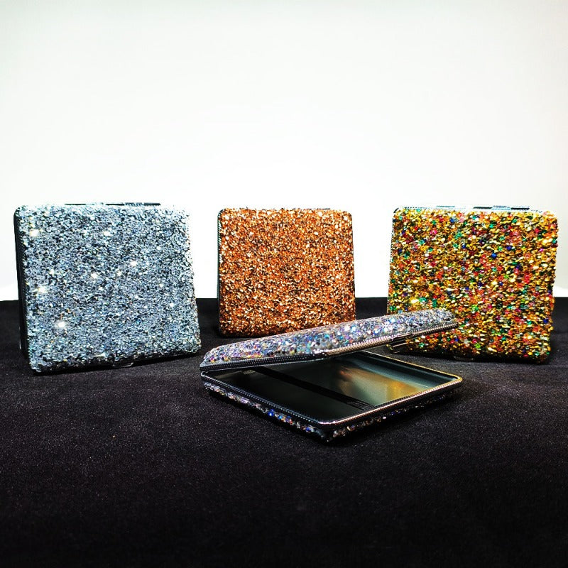 Wholesale Fashionable Resin Random Diamond Women's Cigarette Boxes