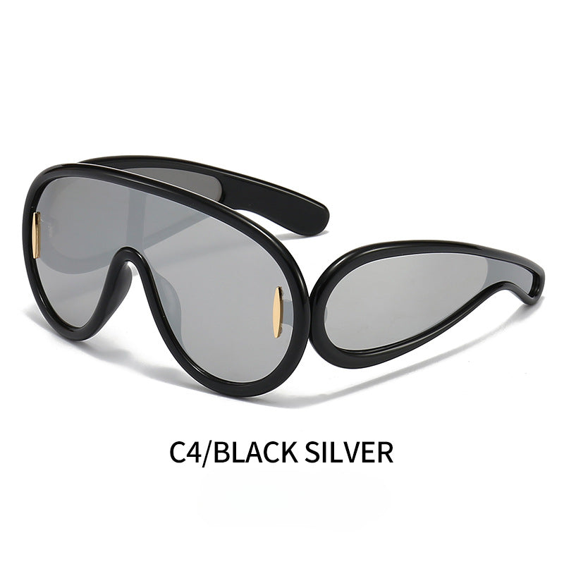 Gafas de sol de PC de marco grande y siamés al por mayor