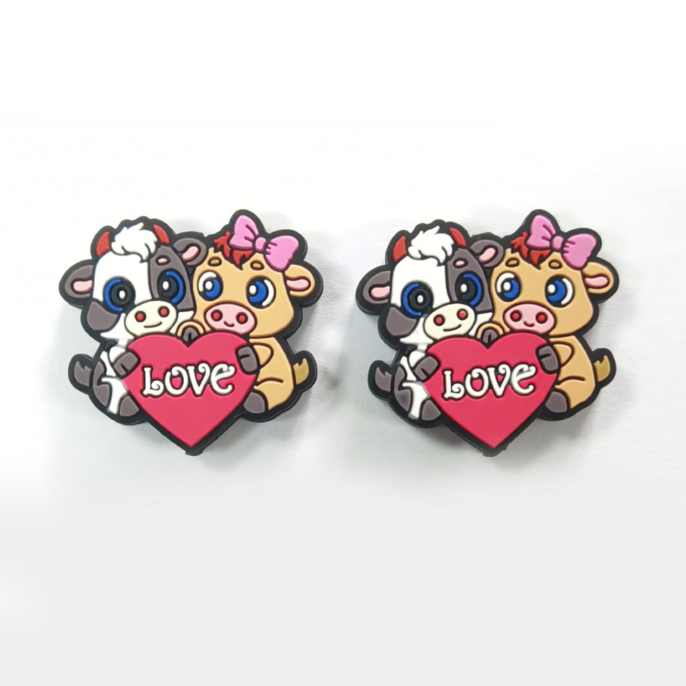 Wholesale 10pcs Creative Little Cow Accompanying Love Romance  Beads