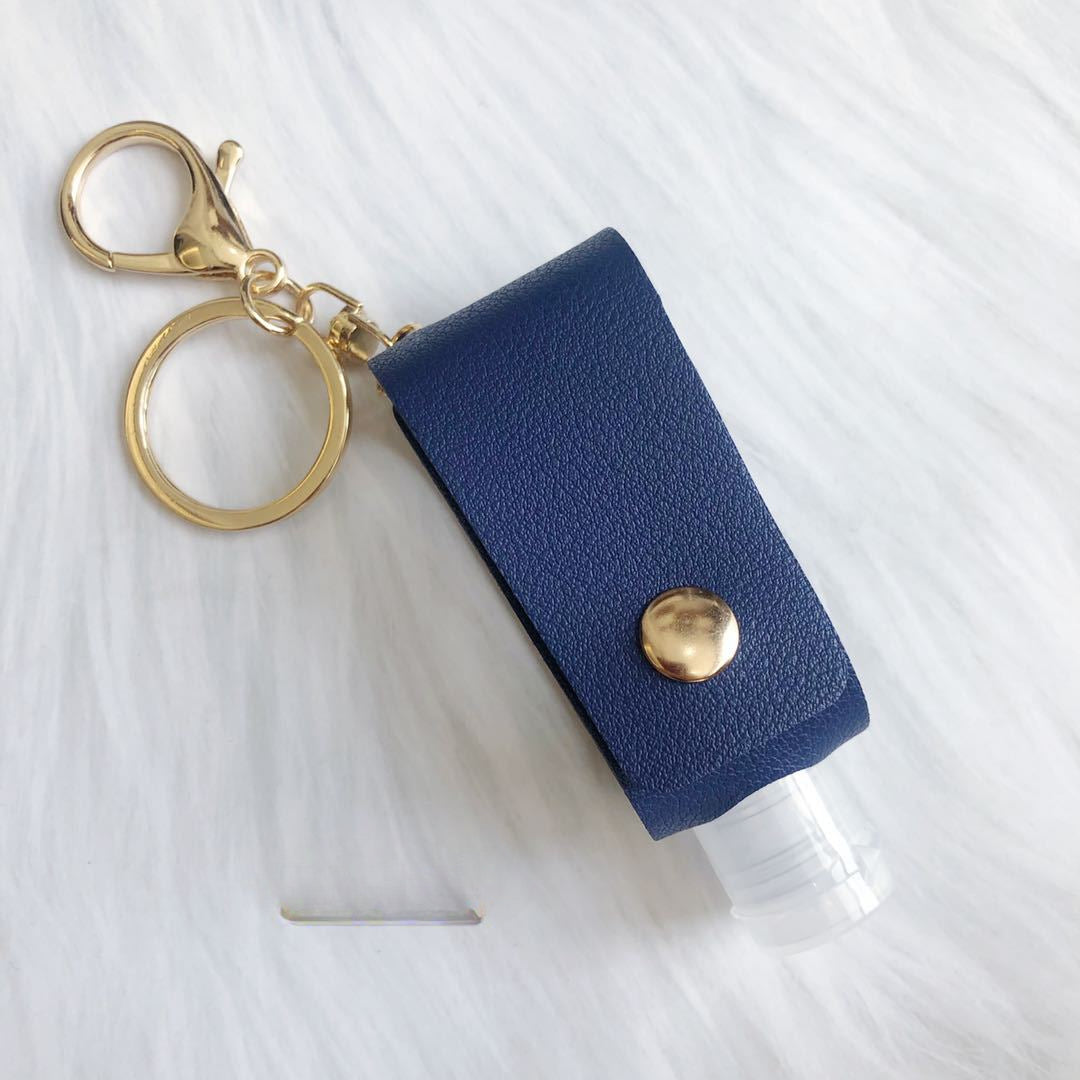 Wholesale Leather Case Perfume T-shaped Bottle Storage Bag Key Chain