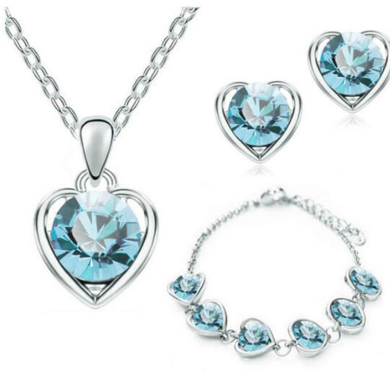Wholesale Minimalist Peach Heart Alloy Jewelry Set of Four Pieces