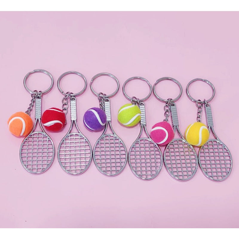 Wholesale Mini Tennis Racket Metal Keychain