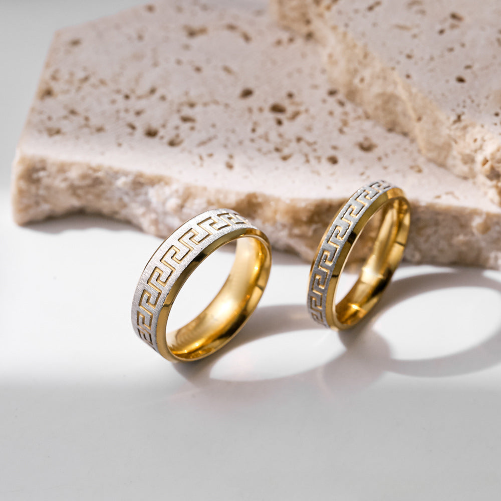 Wholesale Stainless Steel Niche Hip Hop Titanium Steel Ring