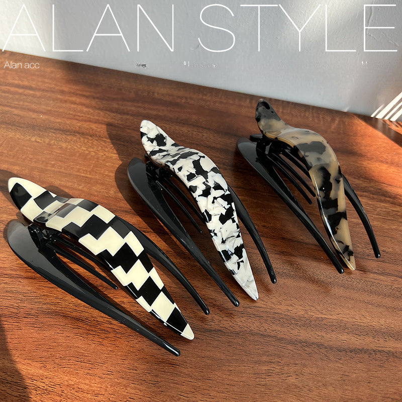 Wholesale Acetic Acid Large Size Simple and Versatile Swallowtail Hair Clips