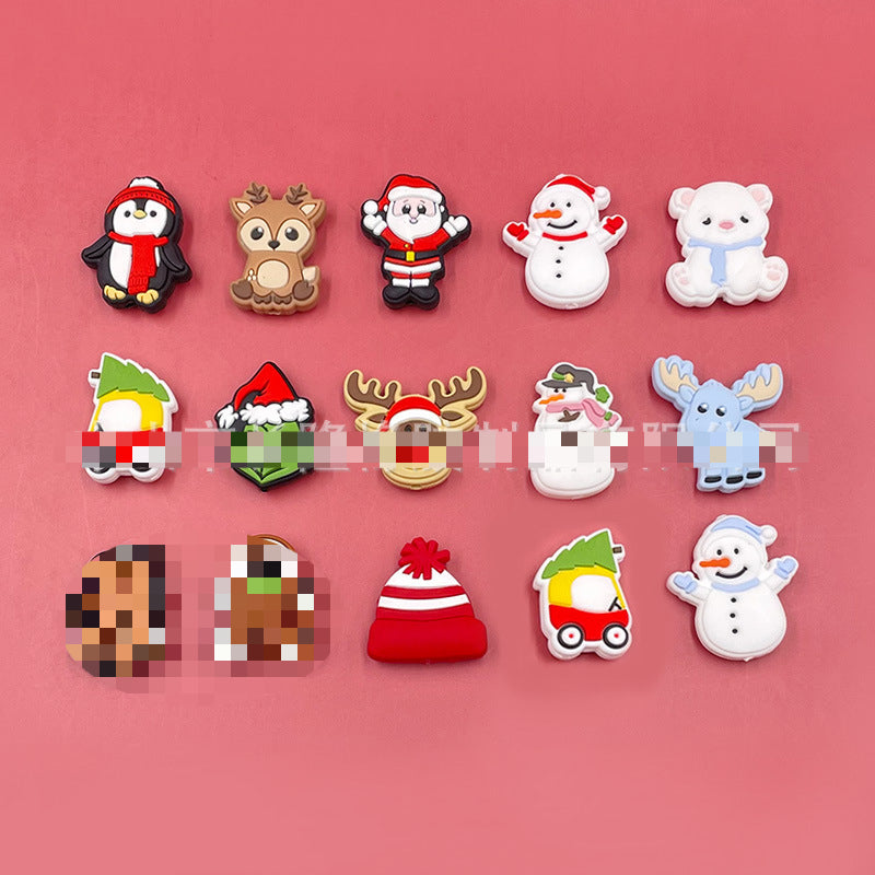 Wholesale 20pcs Christmas Silicone Cartoon Beads