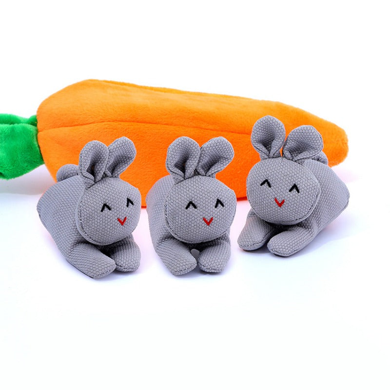 Wholesale of Three Rabbits and Carrots Fun Plush Ornaments