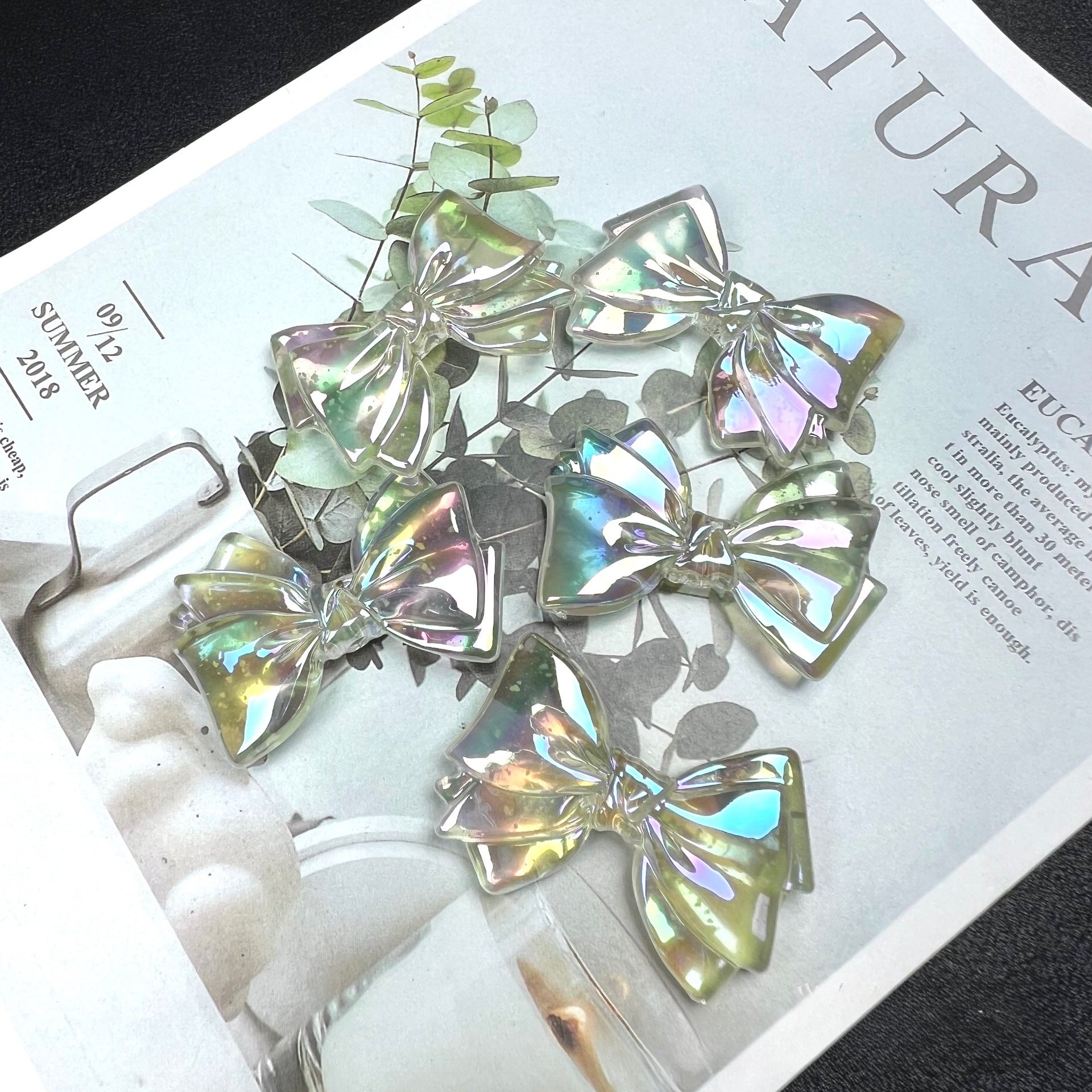 Wholesale 100PCS/PACK Bow Straight Hole Beads